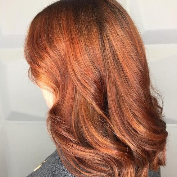 Mid-Back Rich Auburn Blowout — Classy Red Hair Colors