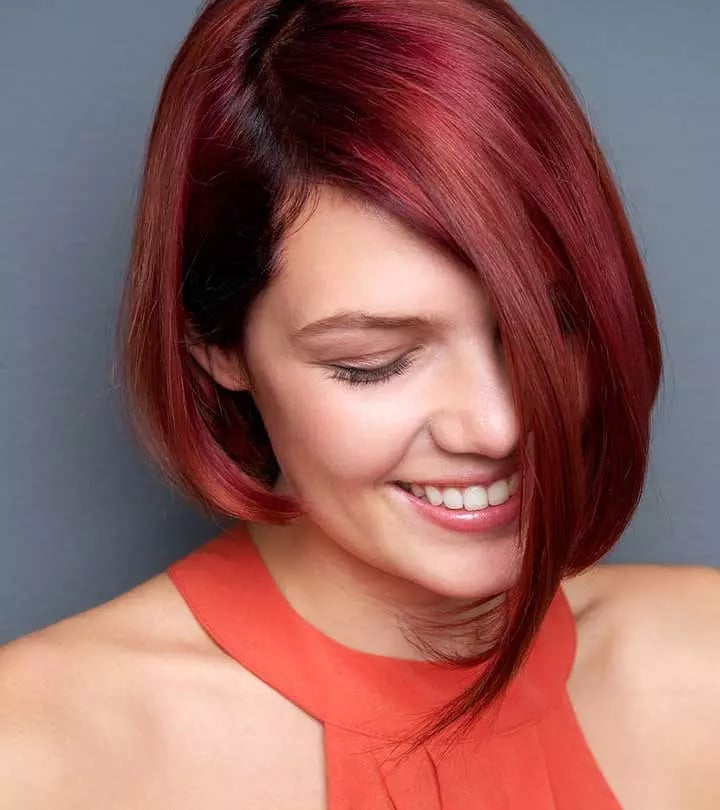 Medium Red Bob With Copper Highlights — Classy Red Hair Colors