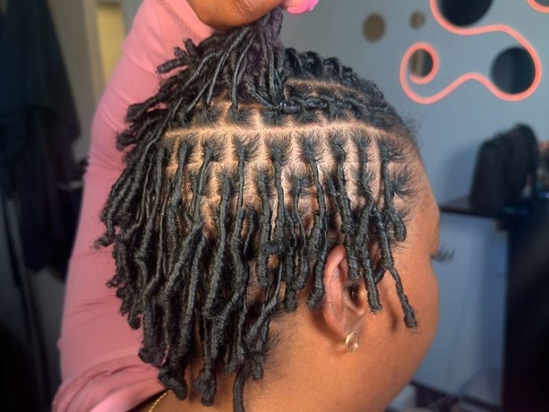 Ear Length Starter Locs Retwist Ear Length Starter Locs Retwist — Classy Retwist Locs