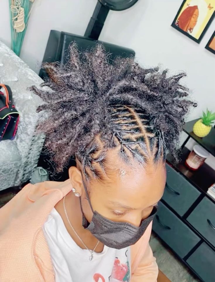 Short Dark Brown Locs With Defined Parting Short Dark Brown Locs With Defined Parting — Classy Retwist Locs