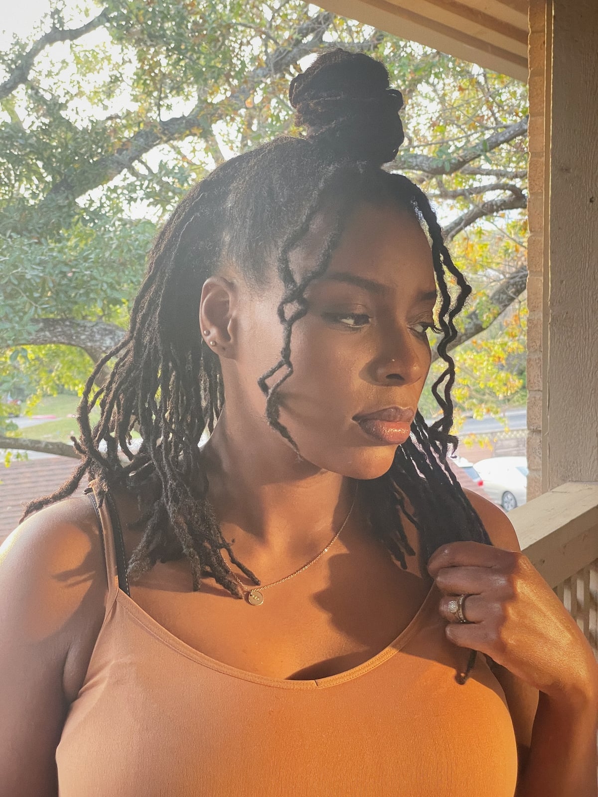 Shoulder Locs With Loose Waves And Top Knot Shoulder Locs With Loose Waves And Top Knot — Classy Retwist Locs