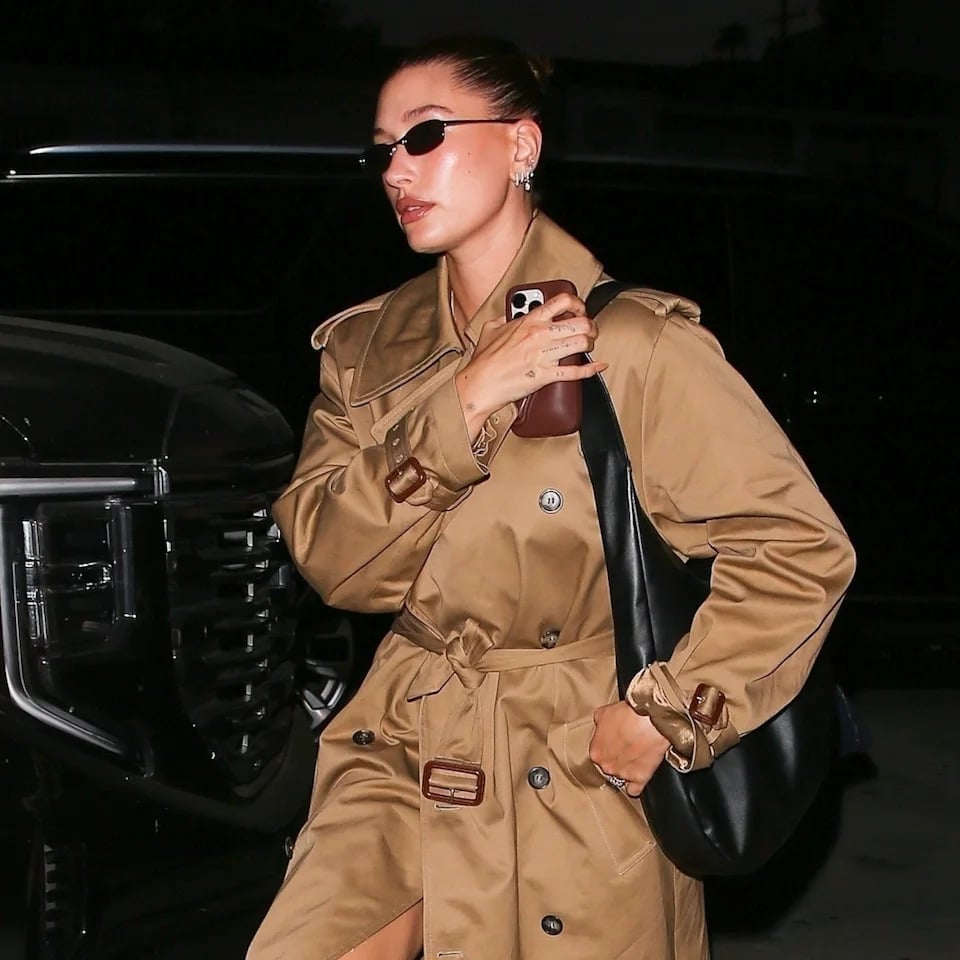 Oversized Belted Satin-Like Trench Coat in Neutral Beige Oversized Belted Satin-Like Trench Coat in Neutral Beige — Classy Rich Outfits
