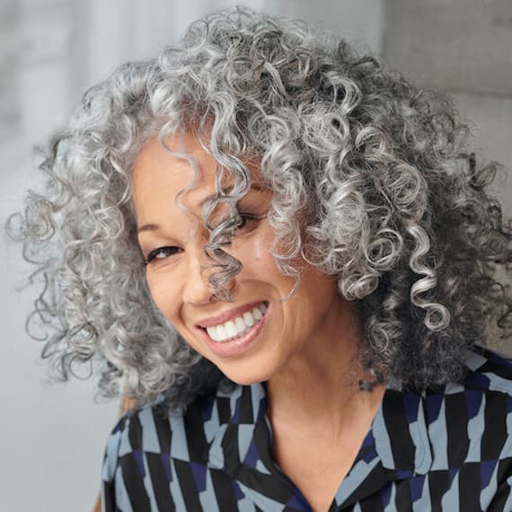 Collarbone Layers With Voluminous Curls Collarbone Layers With Voluminous Curls — Classy Salt and Pepper Hair