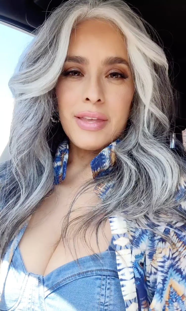 Shoulder Length Layers With Voluminous Blowout Shoulder Length Layers With Voluminous Blowout — Classy Salt and Pepper Hair