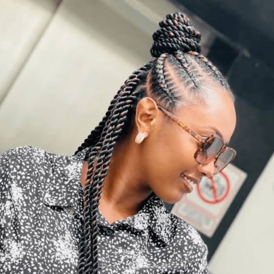 High Bun With Face-Framing Twists High Bun With Face-Framing Twists — Classy Senegalese Twists