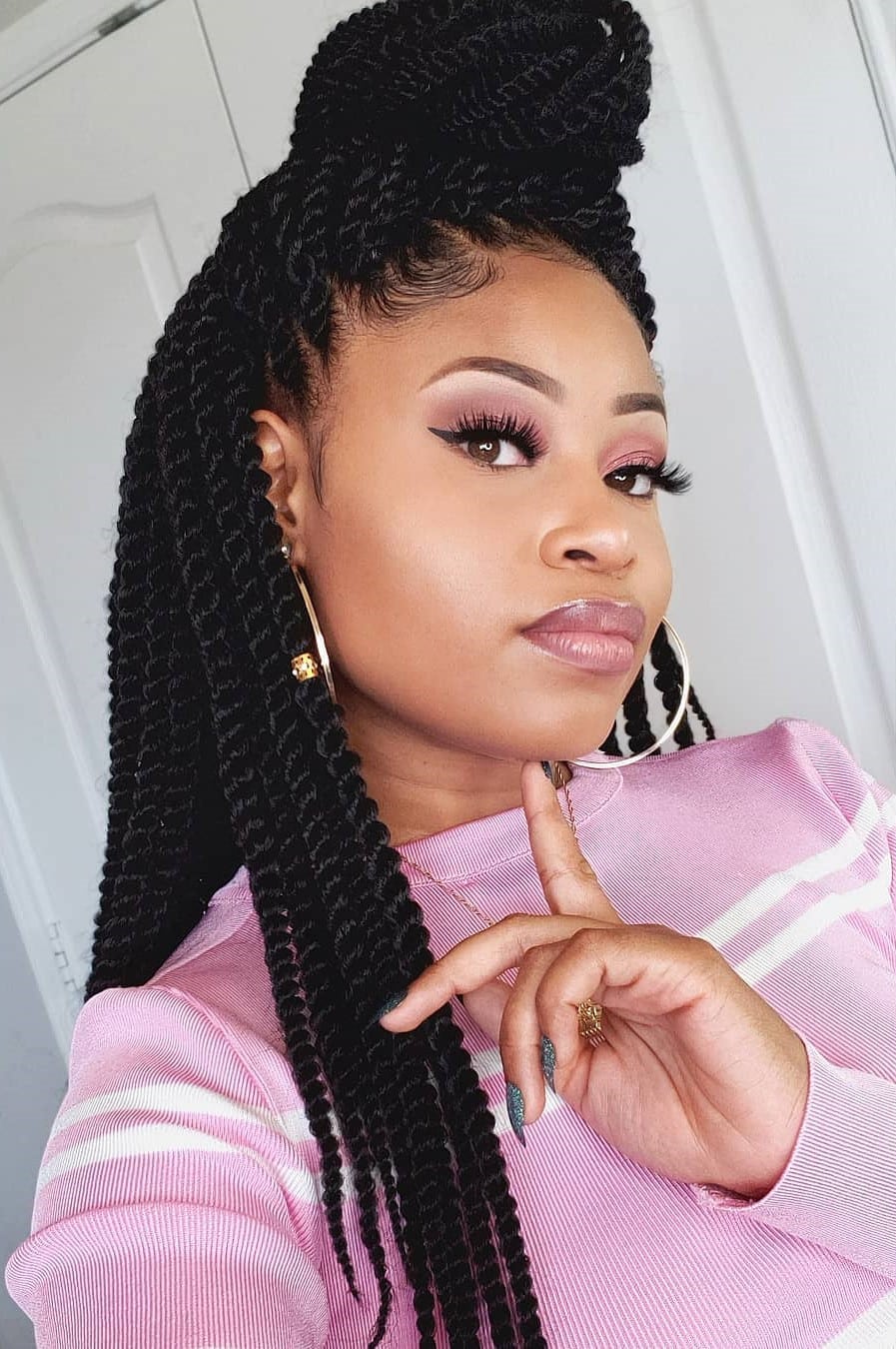 Polished High Bun Updo Polished High Bun Updo — Classy Senegalese Twists