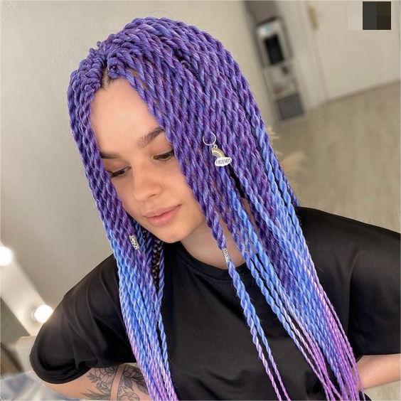 Purple and Blue Gradient Twists Purple and Blue Gradient Twists — Classy Senegalese Twists