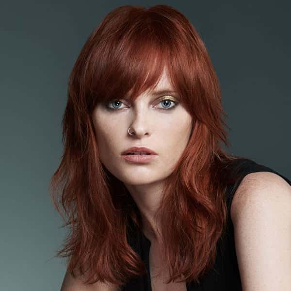 Shoulder Length Dark Brown Shag With Choppy Bangs Shoulder Length Dark Brown Shag With Choppy Bangs — Classy Shag Hair