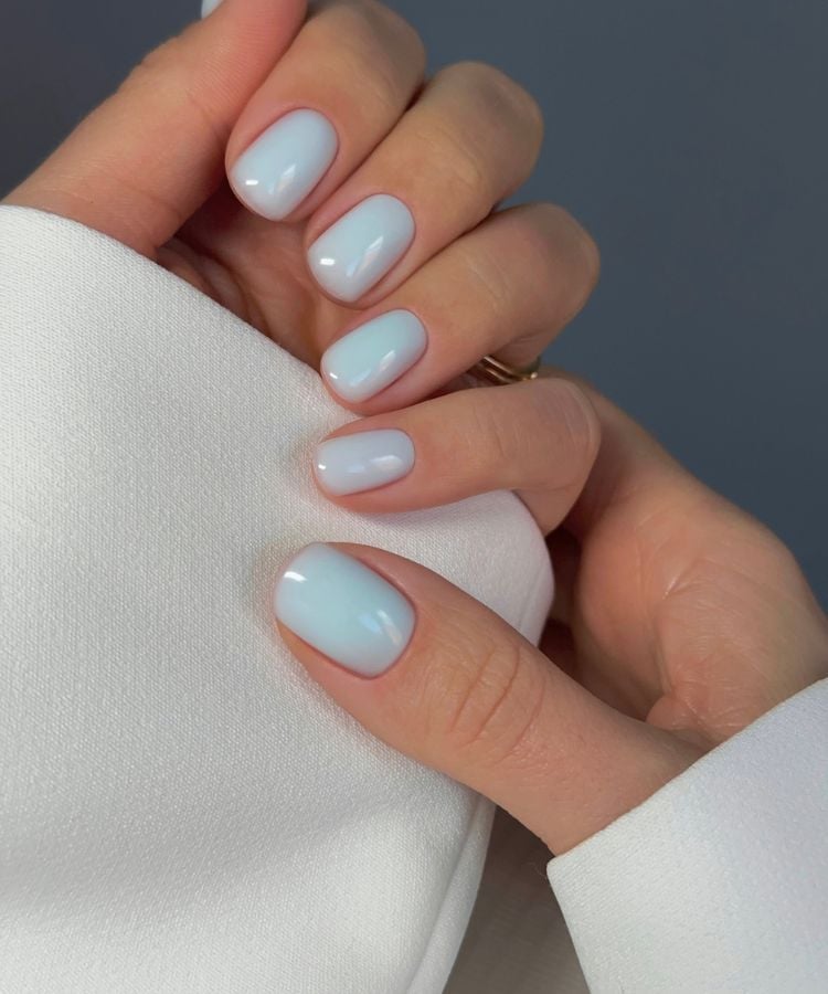 Short Oval Sheer Pink Jelly Gradient, Resting Against A Soft Short Oval Sheer Pink Jelly Gradient, Resting Against A Soft — Classy Sheer Nails