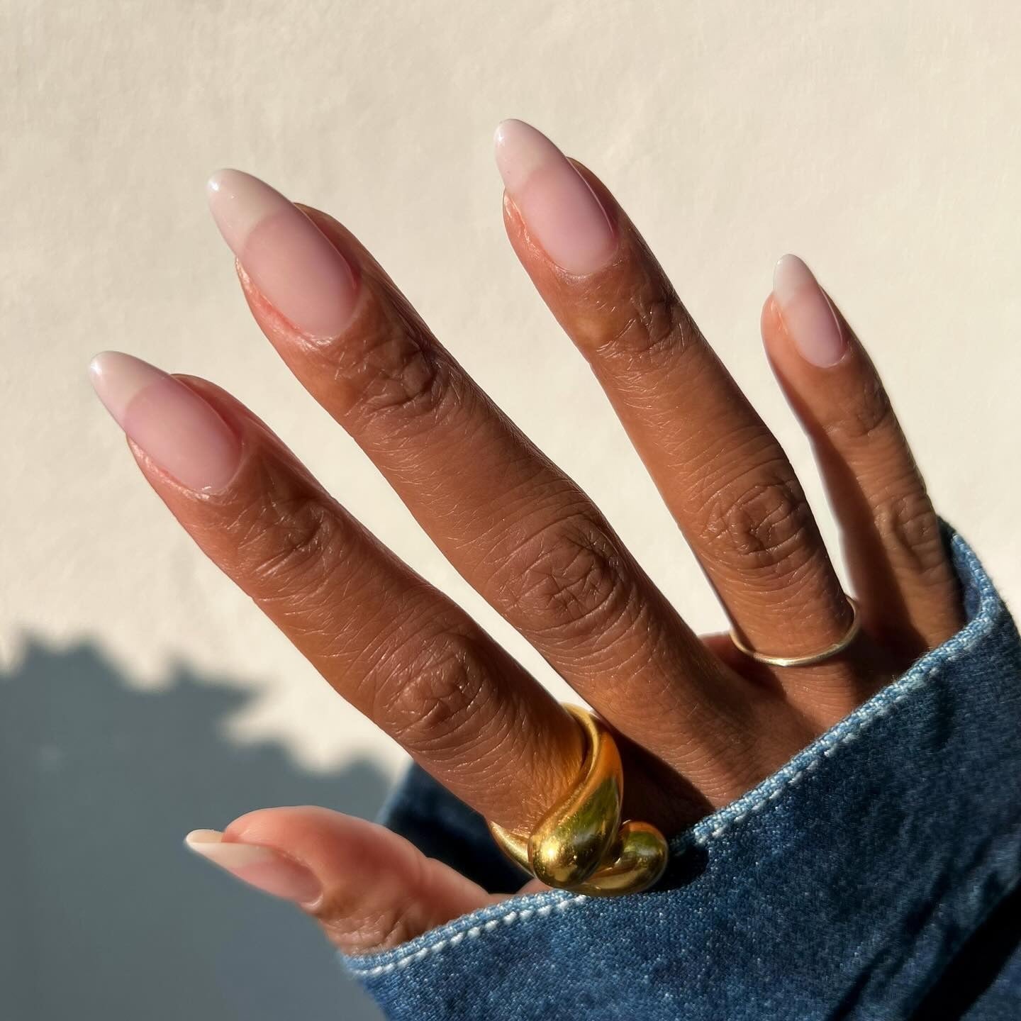 Medium Almond Sheer Glossy Nude Medium Almond Sheer Glossy Nude — Classy Sheer Nails