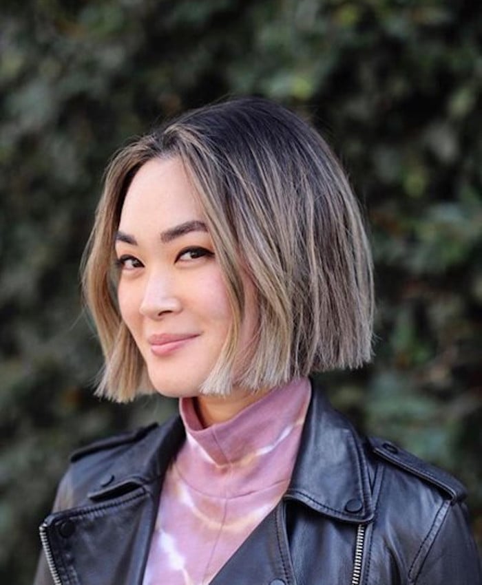 Blunt Chin Length Bob With Balayage — Classy Short Hair Haircuts
