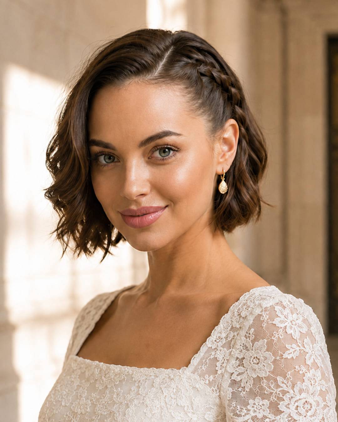 Braided Accent Chin Length Bob Braided Accent Chin Length Bob — Classy Side Part Bob