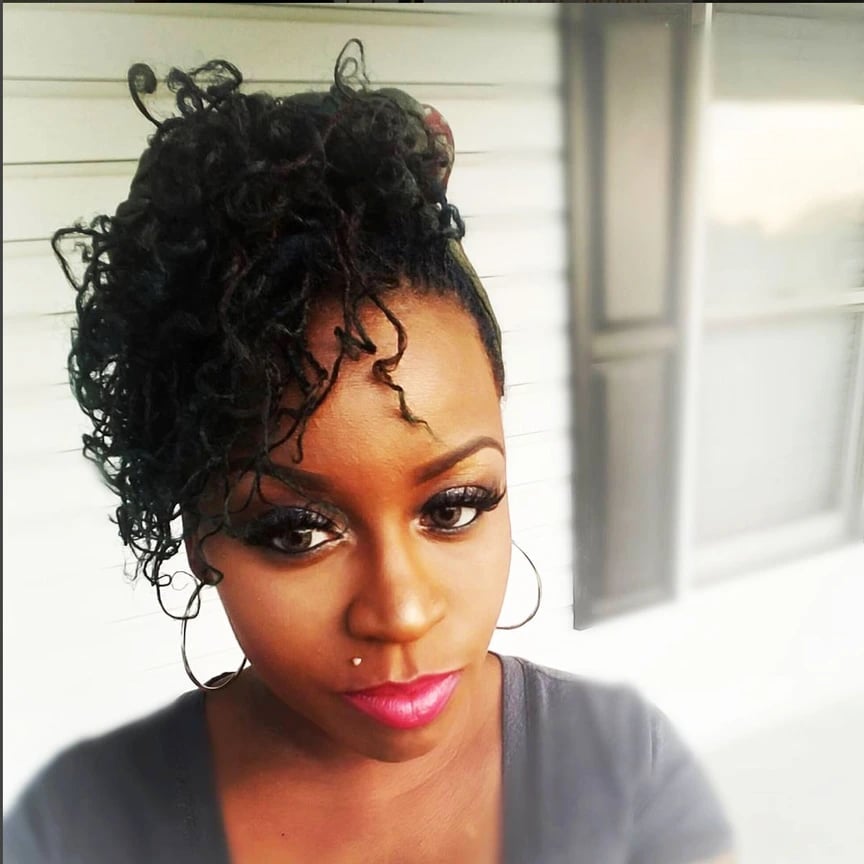 Collarbone Reddish Brown Updo Collarbone Reddish Brown Updo — Classy Sister Locs