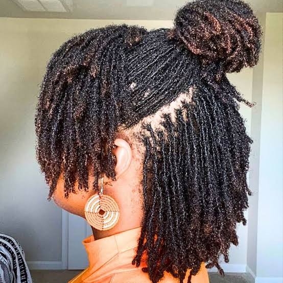 Shoulder Length Top Knot Bun Shoulder Length Top Knot Bun — Classy Sister Locs