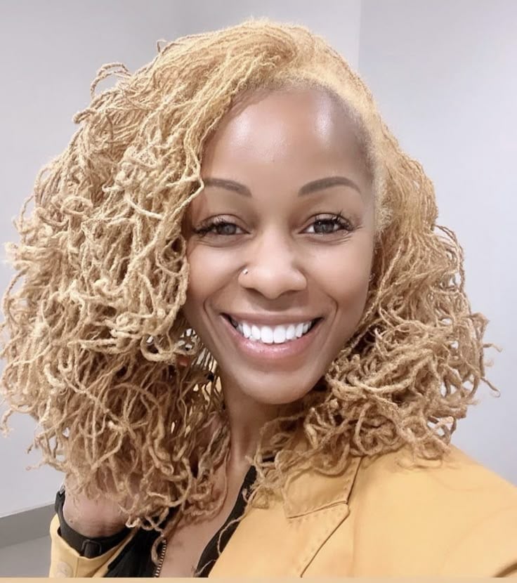 Shoulder Length Vibrant Blonde Sisterlocs Shoulder Length Vibrant Blonde Sisterlocs — Classy Sister Locs