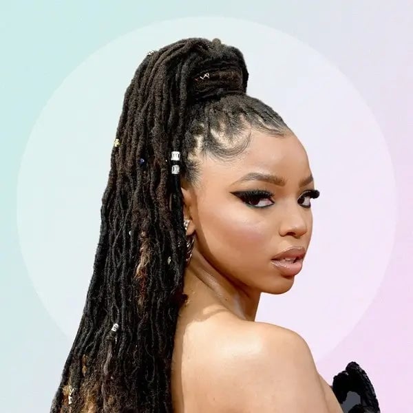 Mid-Back High Ponytail With Braided Accents — Classy Soft Locs Hairstyles