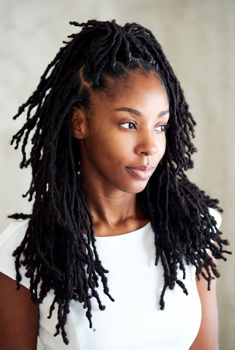 Mid-Back Length Full Loose Soft Locs — Classy Soft Locs Hairstyles