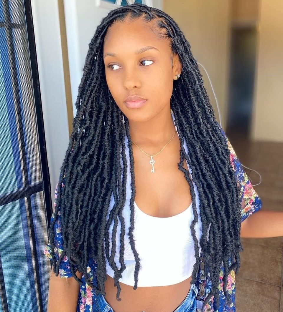 Long Flowing Black Soft Locs — Classy Soft Locs Hairstyles
