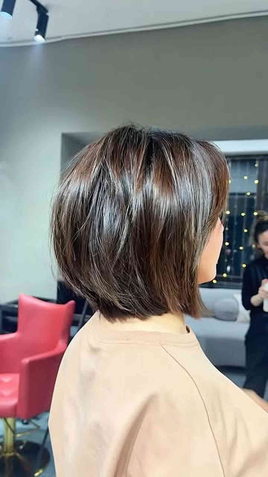 Blonde Stacked Bob Smooth Blowout Blonde Stacked Bob Smooth Blowout — Classy Stacked Bob
