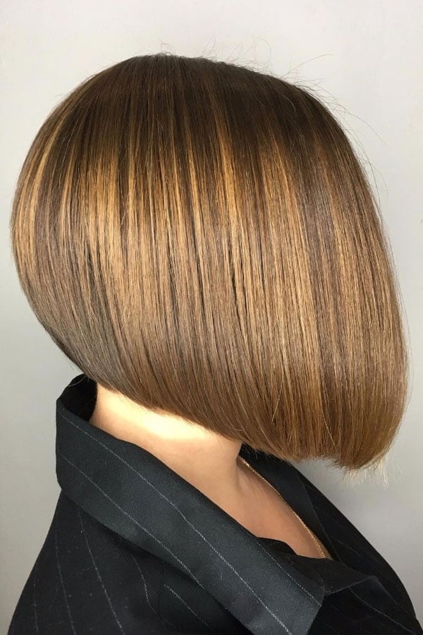 Angled Stacked Bob Honey Ombre Angled Stacked Bob Honey Ombre — Classy Stacked Bob