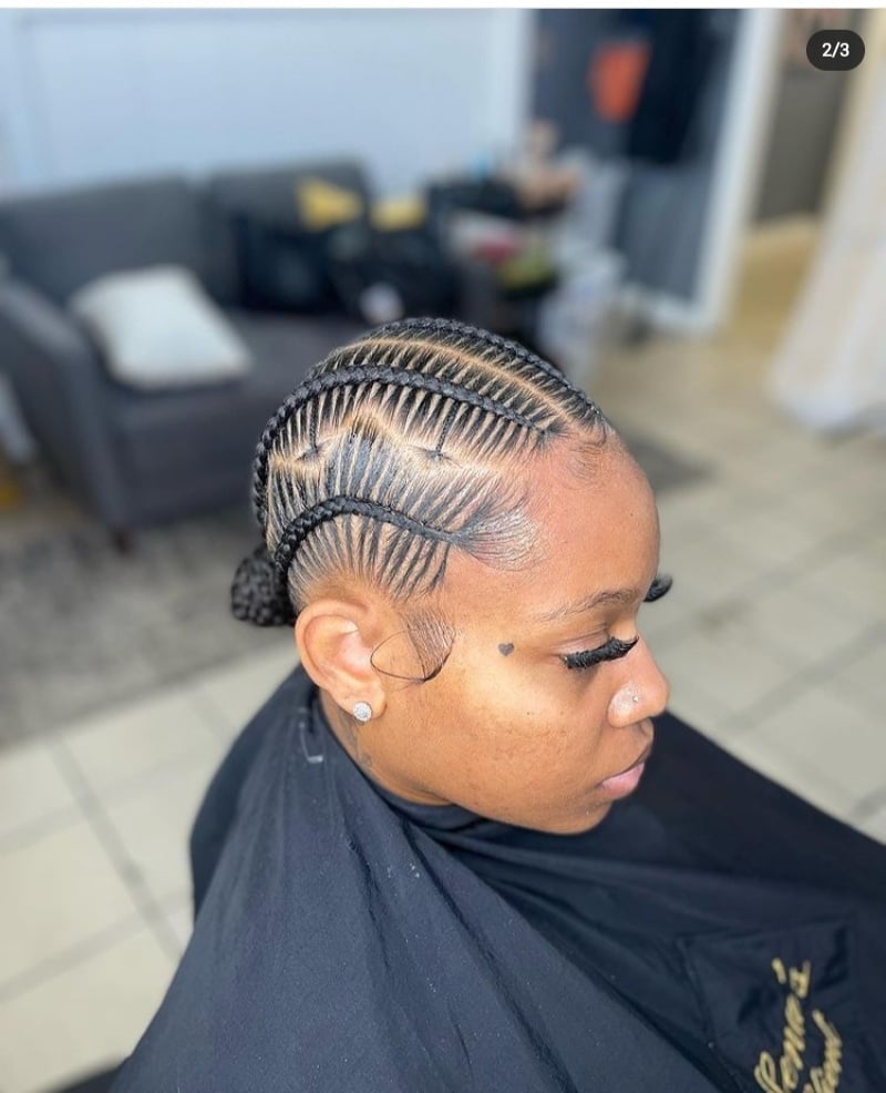 Intricate Stitch Pattern Mid-Back — Classy Stitch Braids Hairstyles