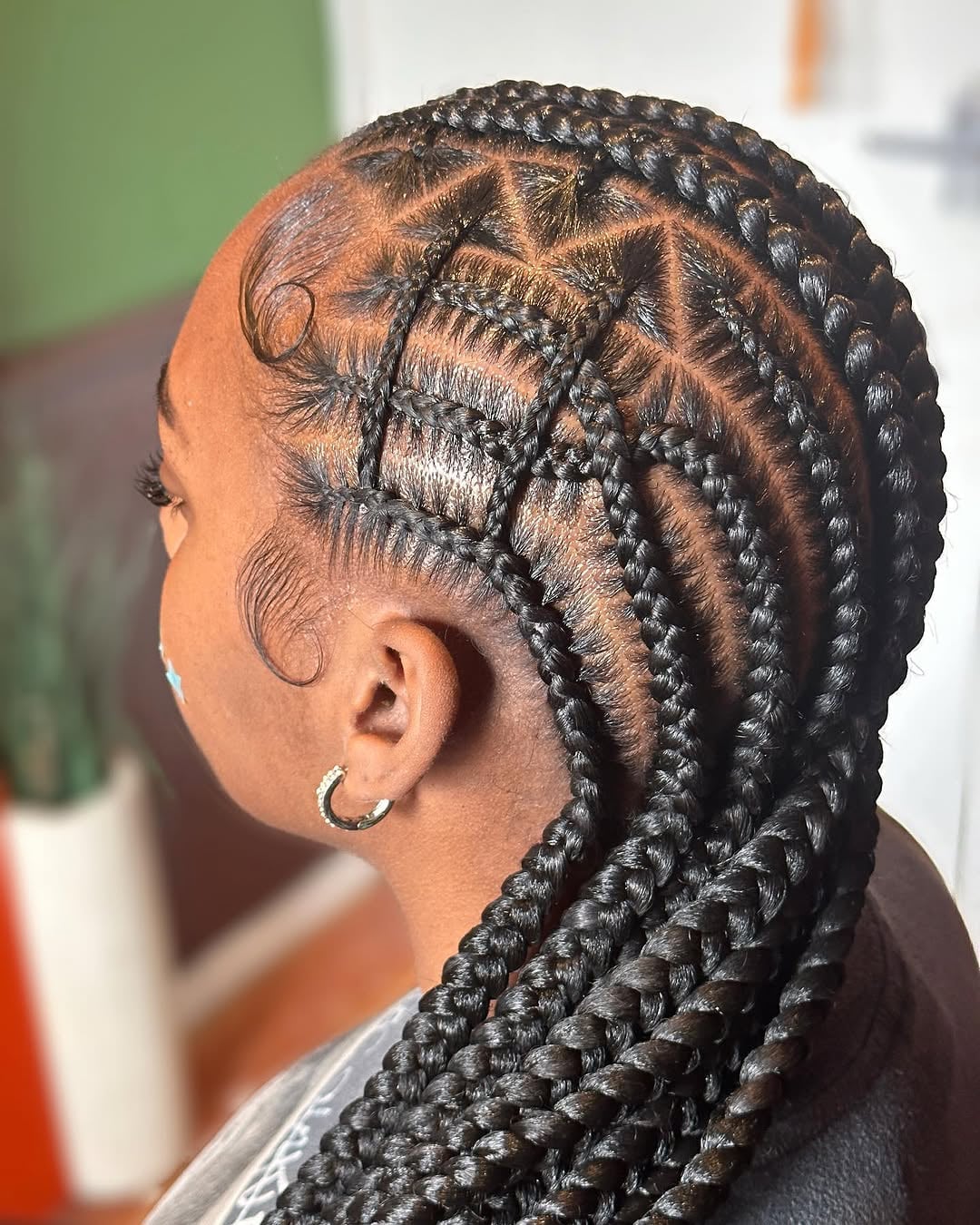 Sharp Geometric Stitch Braids — Classy Stitch Braids Hairstyles