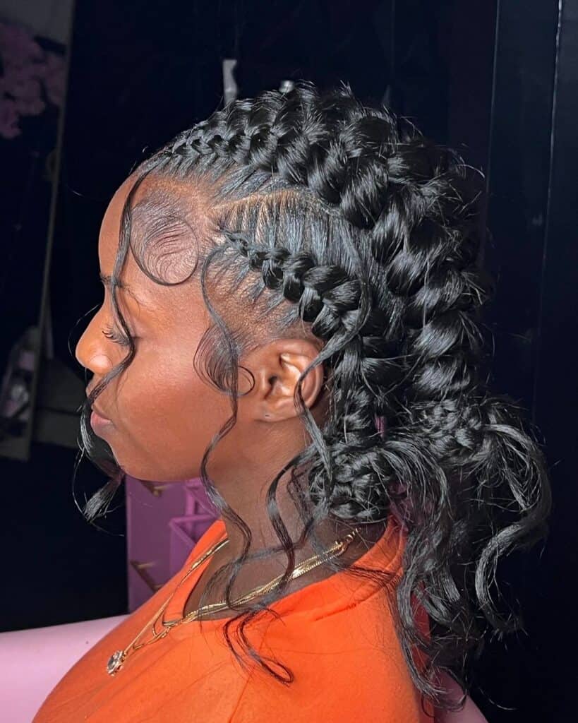 Stitch Braids With Long Loose Wavy Ends — Classy Stitch Braids Hairstyles