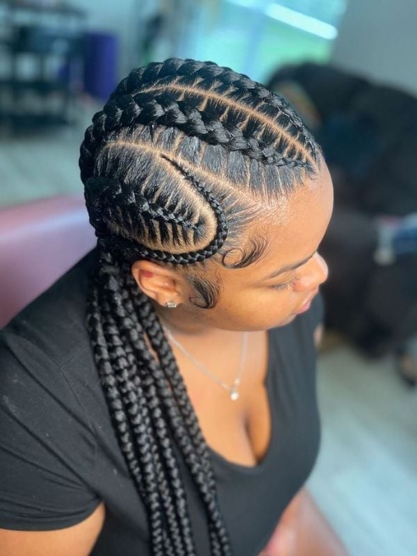 Dimensional Black and Blonde Stitch Braids — Classy Stitch Braids Hairstyles