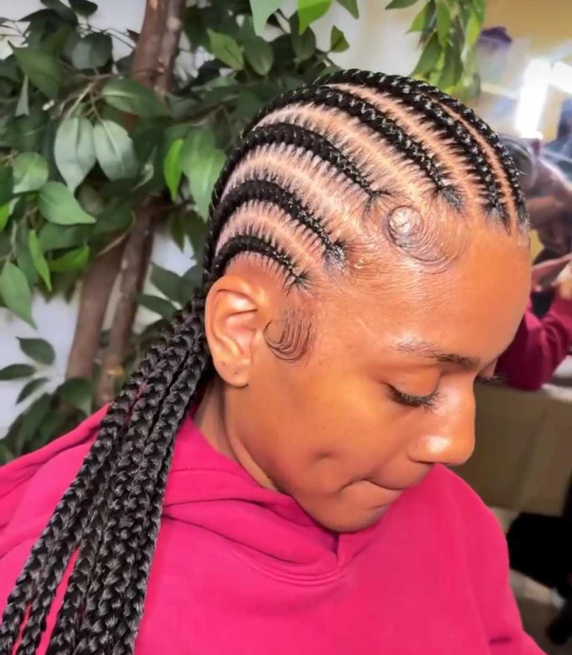 Defined Stitch Pattern With Baby Hairs — Classy Stitch Braids Hairstyles