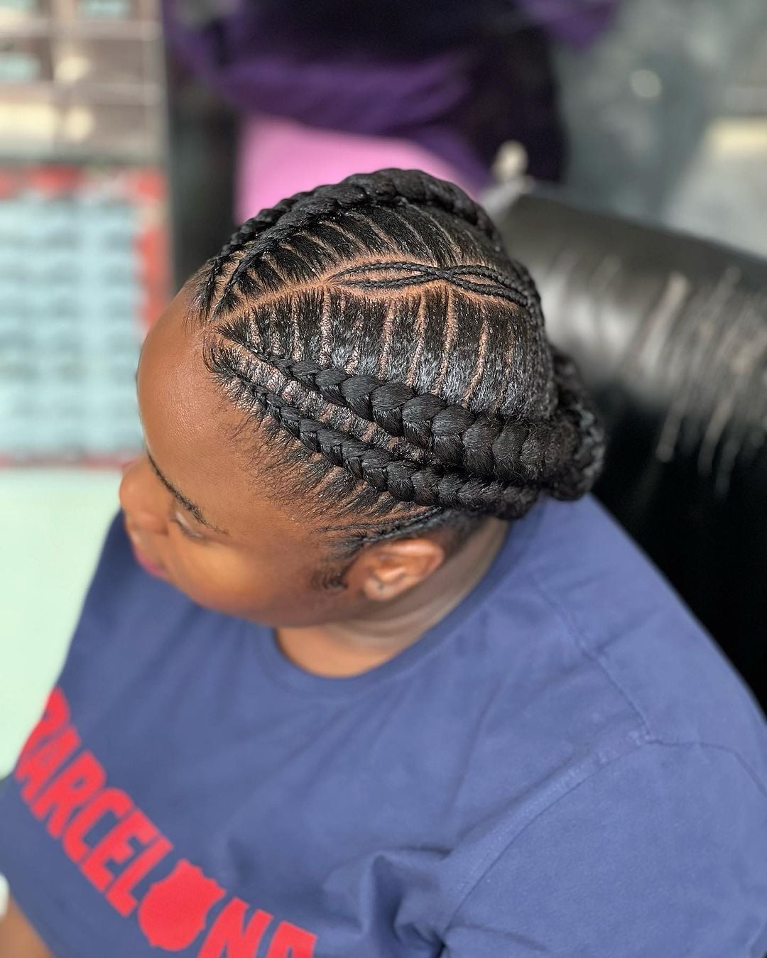 Polished Stitch Braids With Baby Hairs — Classy Stitch Braids Hairstyles