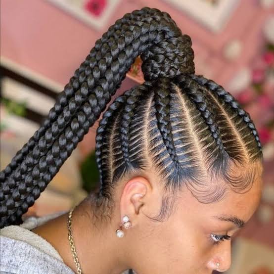 Stitch Braids High Ponytail — Classy Stitch Braids Hairstyles