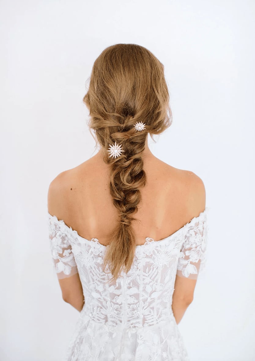 Intricate Medium Brown Braid With Loose Strands Intricate Medium Brown Braid With Loose Strands — Classy Strapless Dresses Hairstyles