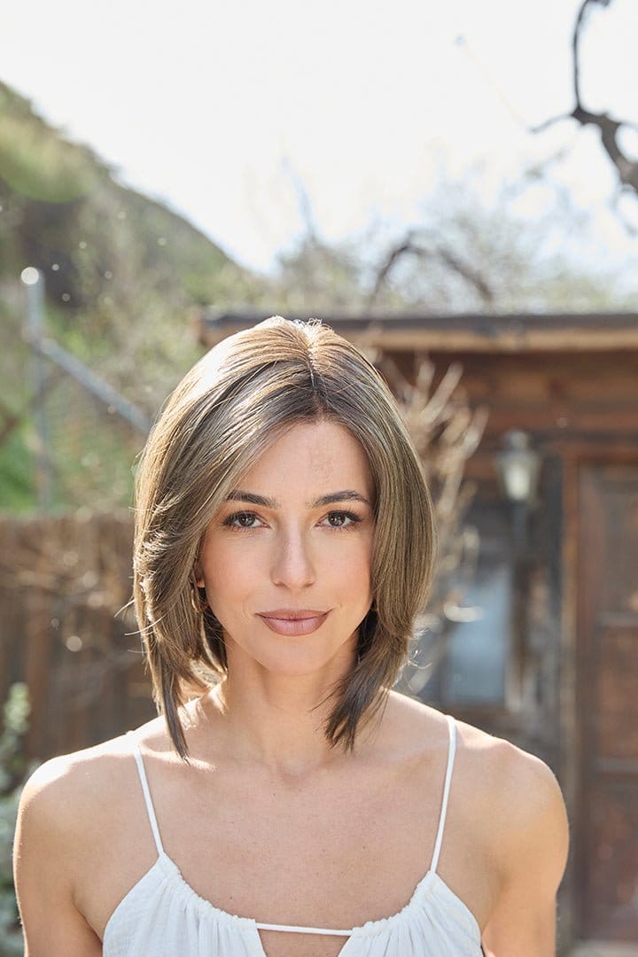 Chin Length Bob With Soft Waves And Side Swept Bangs — Classy Styling Wig