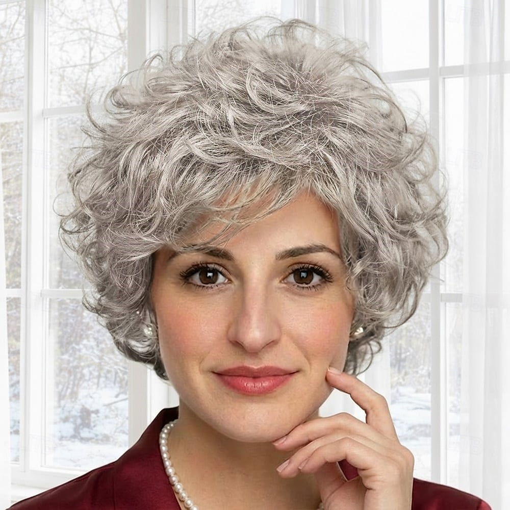 Light Brown Curly Bob With Voluminous Styling — Classy Styling Wig