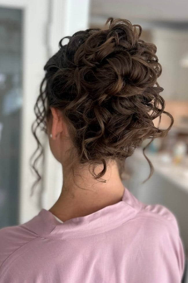 Dark Brown Thick Curly Updo Dark Brown Thick Curly Updo — Classy Textured Hair