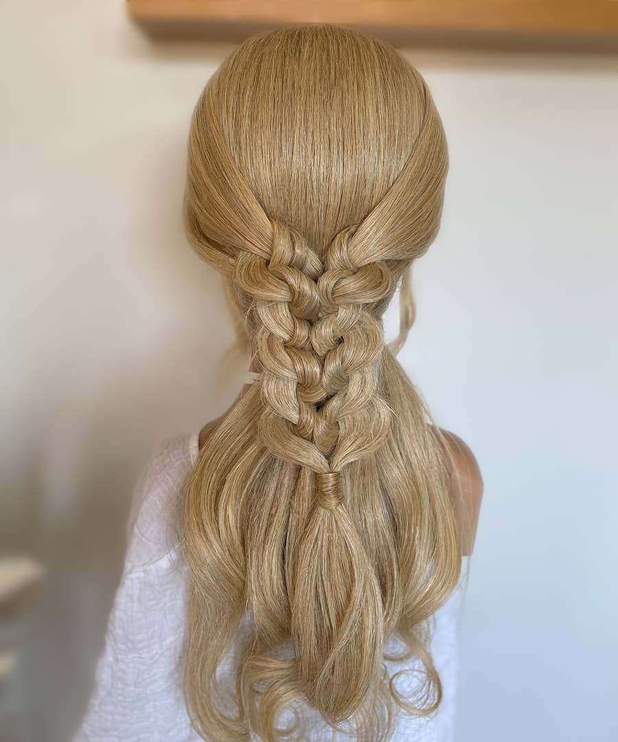 Mid-Back Ash Blonde Waves With Braid and Creating Dimension Mid-Back Ash Blonde Waves With Braid and Creating Dimension — Classy Textured Hair