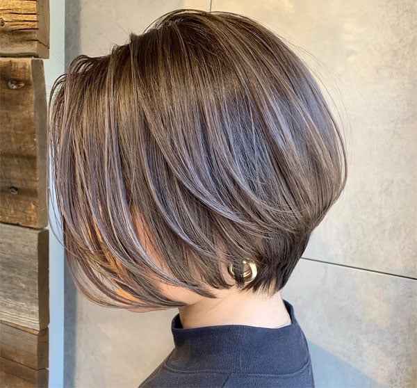 Chin Length Ash Brown Textured Bob, Straight With Air-Dried Texture Chin Length Ash Brown Textured Bob, Straight With Air-Dried Texture — Classy Textured Haircuts