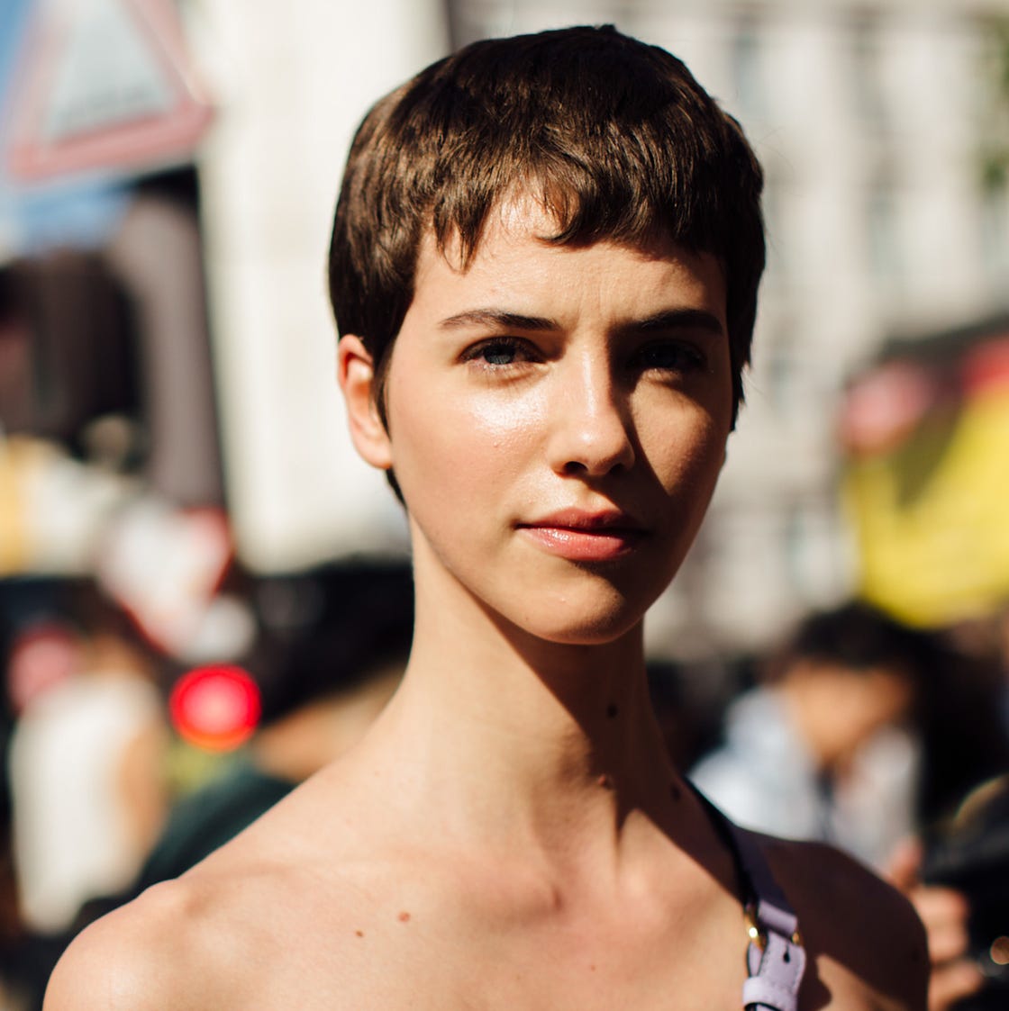 Textured Dark Brown Pixie With Short Bangs Textured Dark Brown Pixie With Short Bangs — Classy Textured Pixie