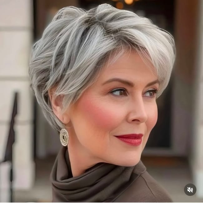 Voluminous Pixie Cut With Side Swept Bangs Voluminous Pixie Cut With Side Swept Bangs — Classy Trending Hairstyle