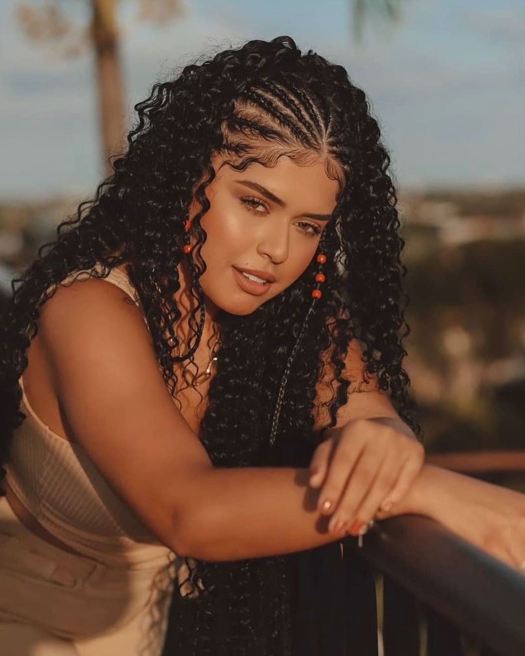Cornrows To Mid-Back Box Braids With Curls — Classy Tribal Braids Hairstyles
