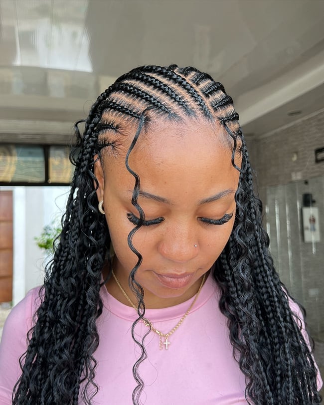 Fulani Braids With Face-Framing Curls — Classy Tribal Braids Hairstyles