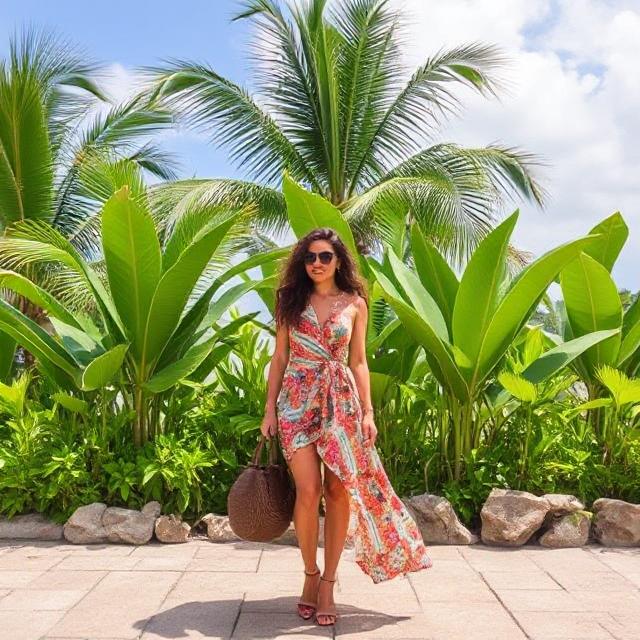 Wrap Dress Asymmetrical Hemline Vibrant Floral Print Wrap Dress Asymmetrical Hemline Vibrant Floral Print — Classy Tropical Outfits