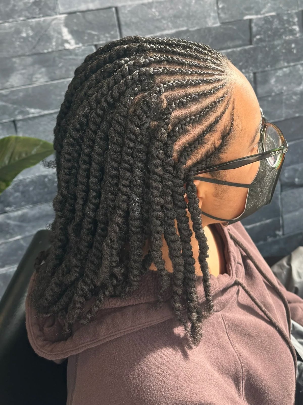 Braided Scalp With Shoulder Length Twists Braided Scalp With Shoulder Length Twists — Classy Two Strand Twists Natural Hair