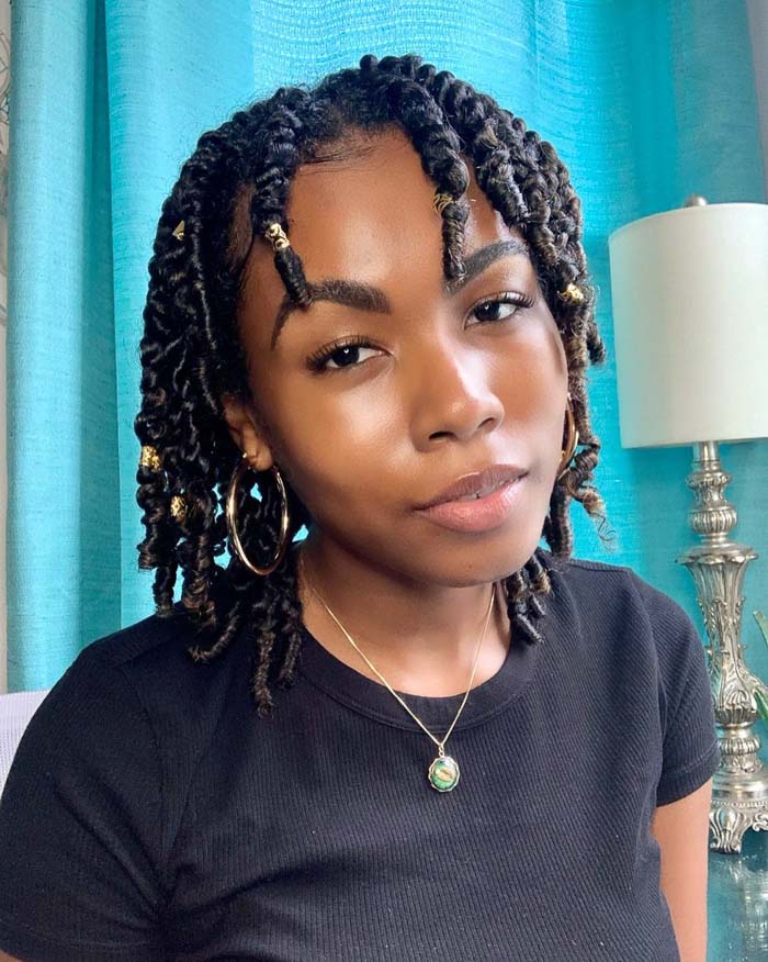 Shoulder Twists With Lighter Highlights Shoulder Twists With Lighter Highlights — Classy Two Strand Twists Natural Hair