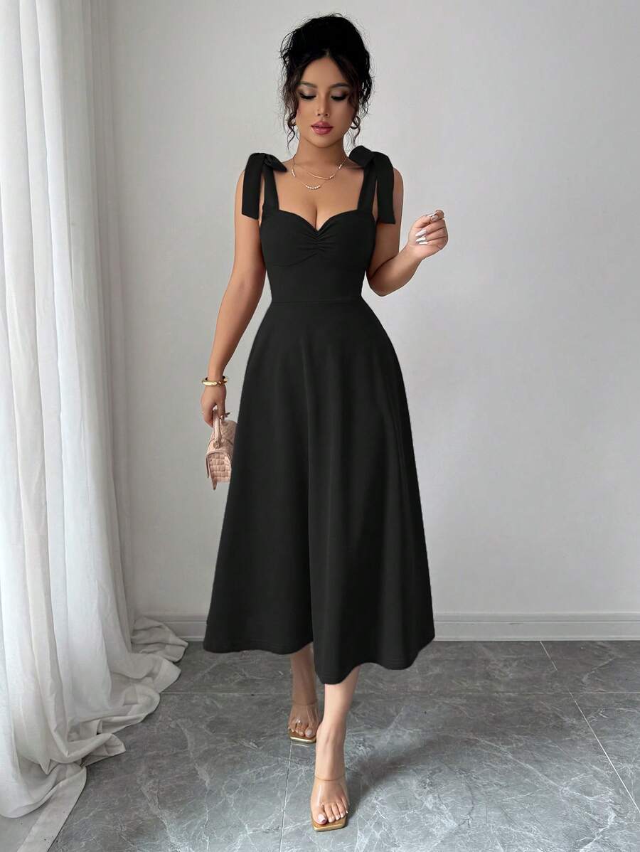Textured Black Midi Dress Evening Sophistication Textured Black Midi Dress Evening Sophistication — Classy Up Dress