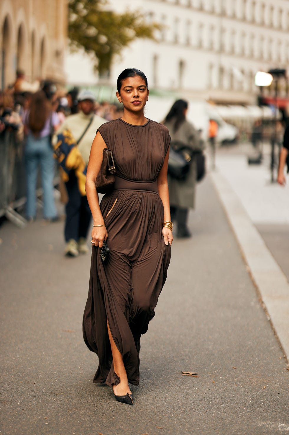 Deep Brown Jersey Maxi Dress Chic Event Deep Brown Jersey Maxi Dress Chic Event — Classy Up Dress