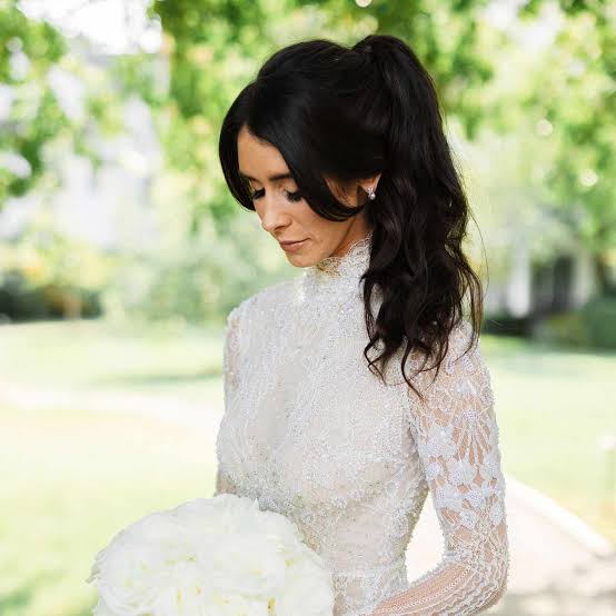 Dark Brown Voluminous Ponytail With Face-Framing Pieces Dark Brown Voluminous Ponytail With Face-Framing Pieces — Classy Updo Ponytail