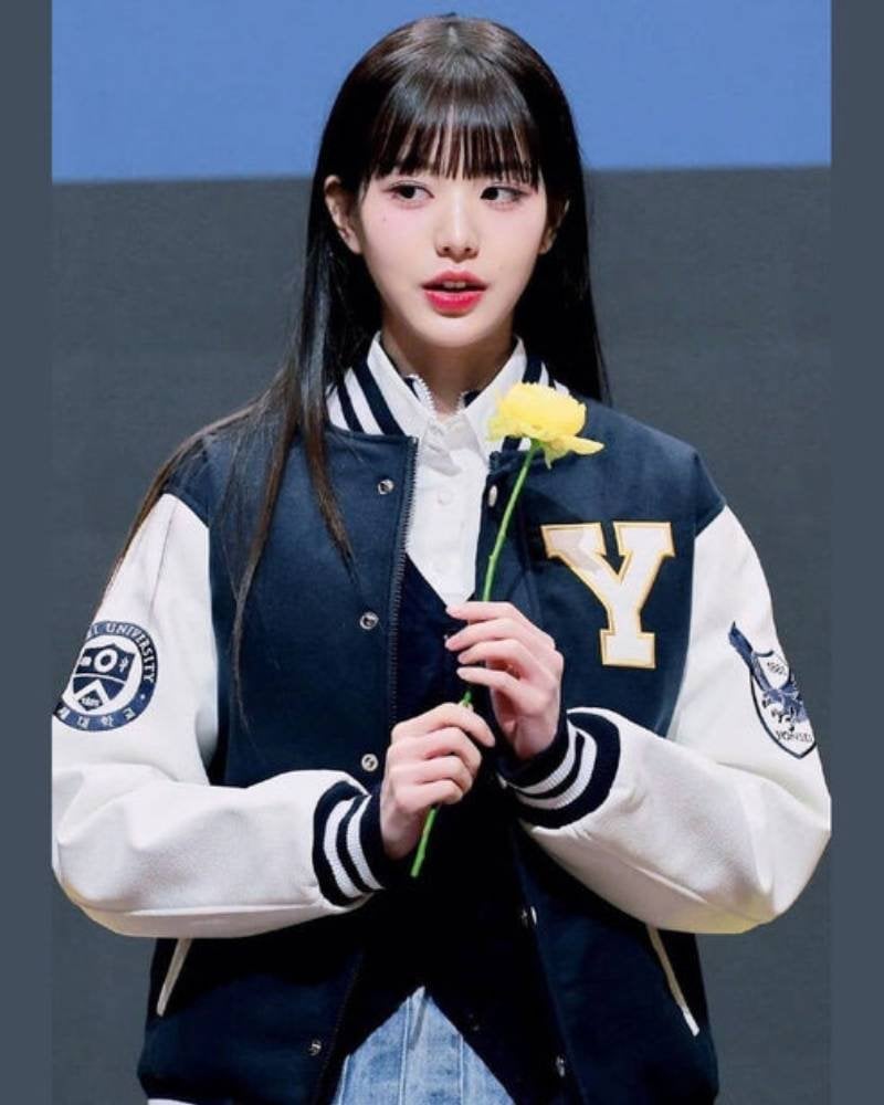 Navy and White Varsity Jacket with Collared Shirt and Vest — Classy Varsity Jacket Outfits