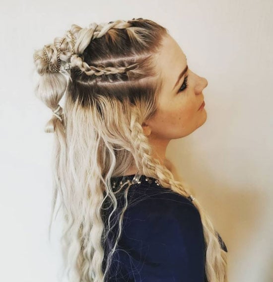 Blonde Braided Crown Pulled Back Blonde Braided Crown Pulled Back — Classy Viking Braids