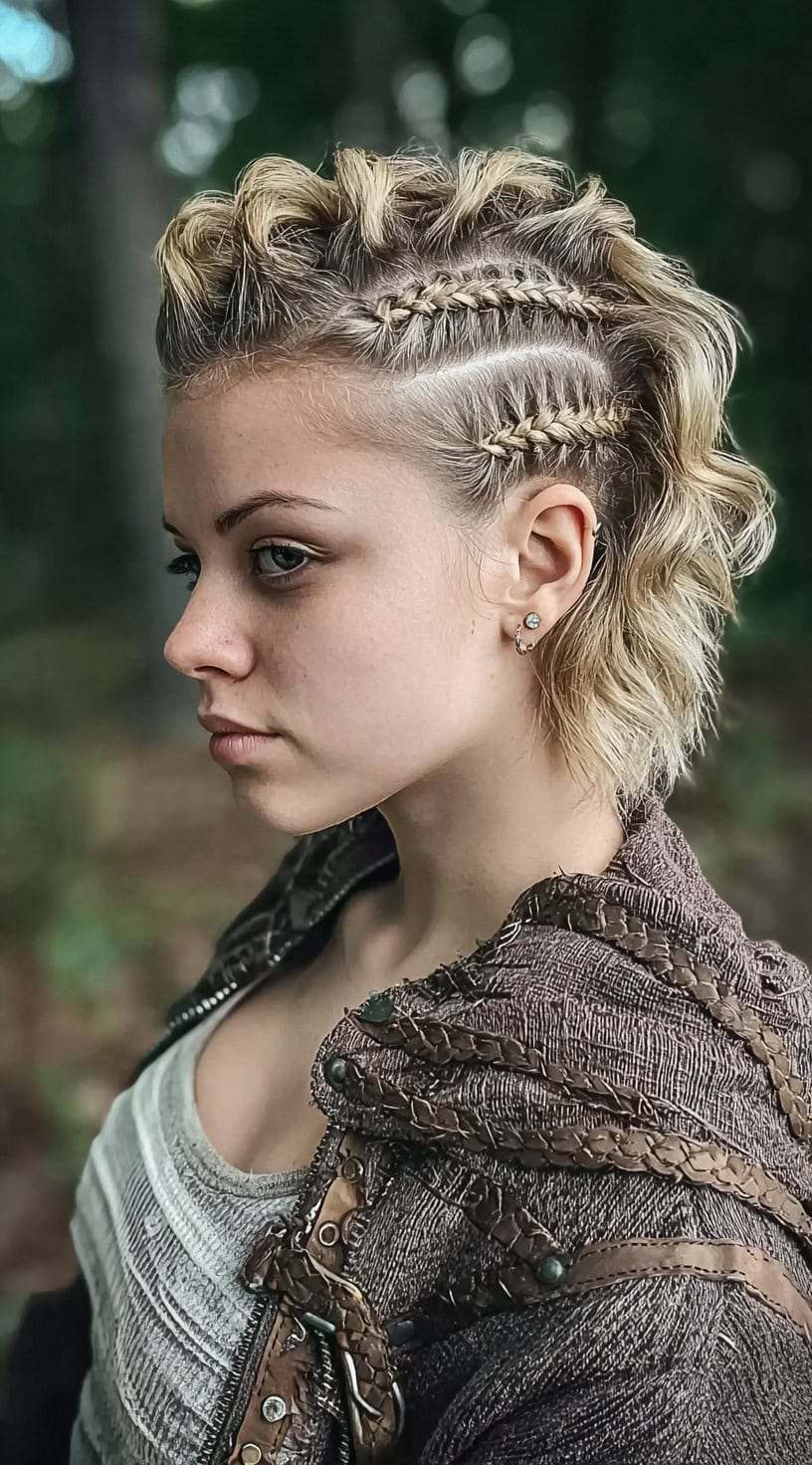 Short Blonde Braids With Undercut Short Blonde Braids With Undercut — Classy Viking Braids